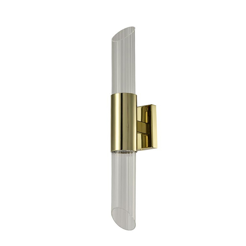 Бра Glass Rod Light gold  Глянцевое золото Прозрачное Стекло в Рязани | Loft Concept 
