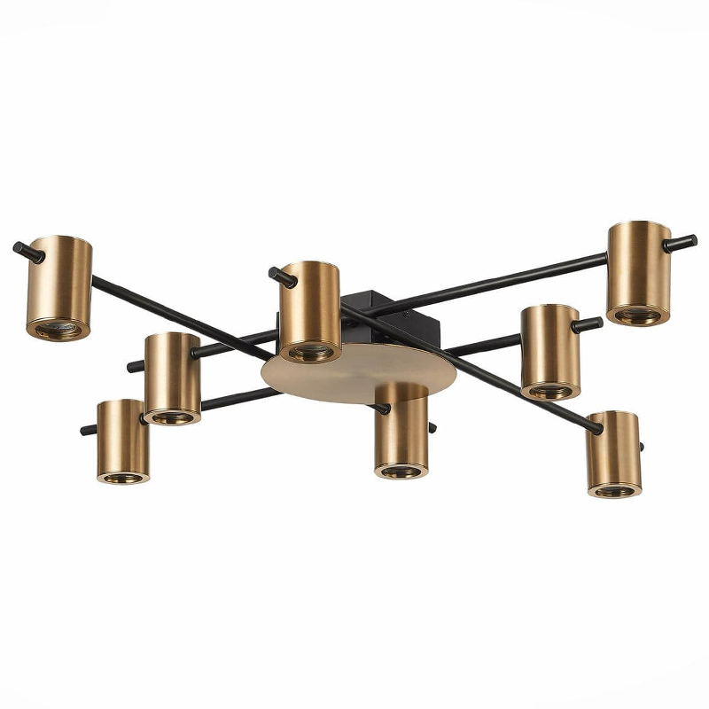 Потолочный светильник Aigle Ceiling Light 8 Латунь Черный Потолочный светильник Aigle Ceiling Light 8 Латунь Черный в Рязани | Loft Concept