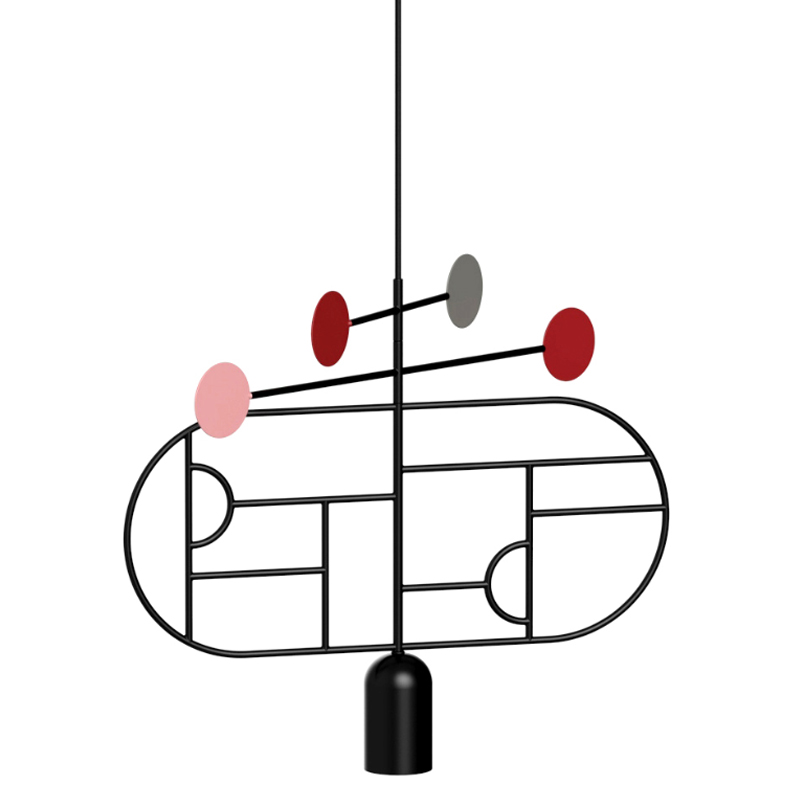 Подвесной Светильник Lines & Dots Home Adventures LDS03 Черный матовый Красный Розовый Подвесной Светильник Lines & Dots Home Adventures LDS03 Черный матовый Красный Розовый в Рязани | Loft Concept