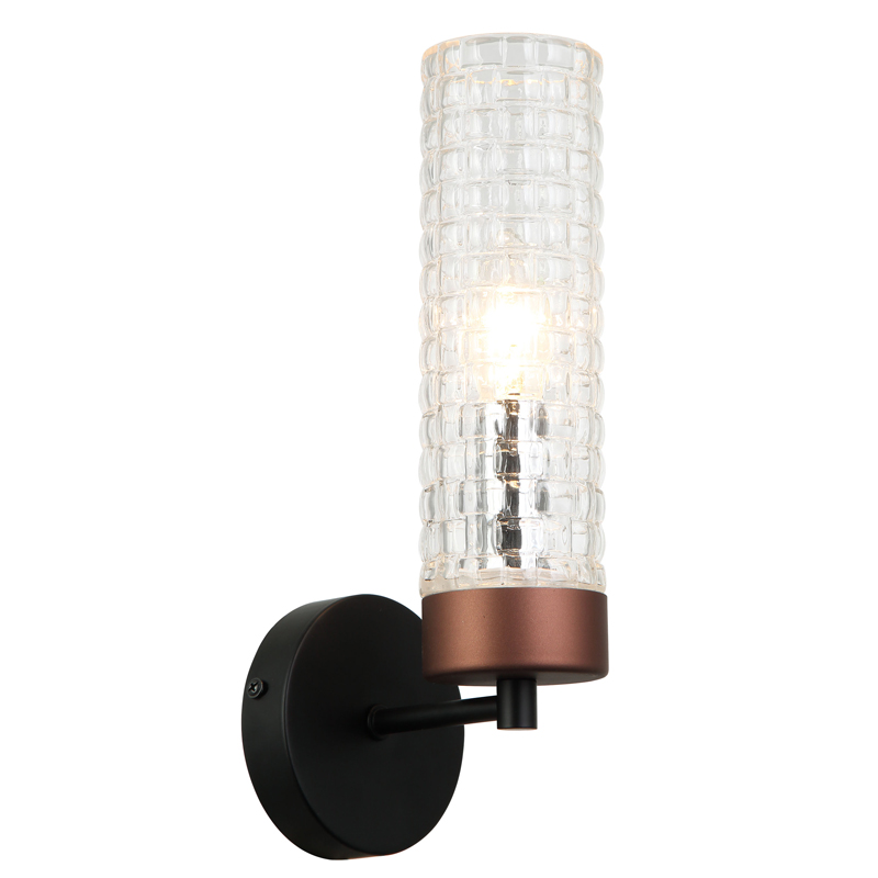 Бра Otes Sconce Черный Коричневый Прозрачный Бра Otes Sconce Черный Коричневый Прозрачный в Рязани | Loft Concept
