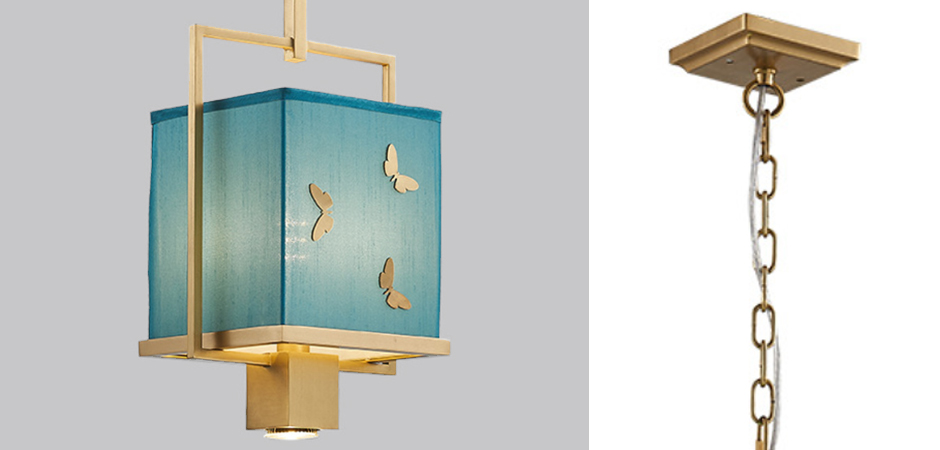 Светильник с бабочками Butterflies Blue Background Hanging lamp Светильник с бабочками Butterflies Blue Background Hanging lamp - Loft-Concept в Рязани
