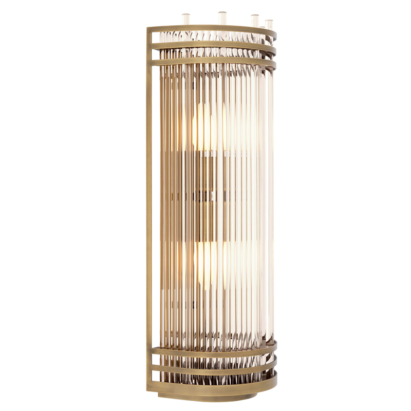 Бра Eichholtz Wall Lamp Gulf L Brass Латунь Античная полированная Прозрачный Бра Eichholtz Wall Lamp Gulf L Brass Латунь Античная полированная Прозрачный в Рязани | Loft Concept