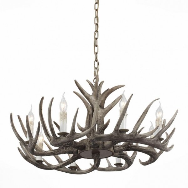 Люстра Hornland Chandelier 8 Grey Серый Люстра Hornland Chandelier 8 Grey Серый в Рязани | Loft Concept