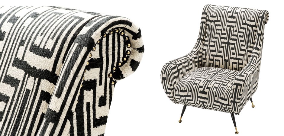 Кресло Eichholtz Chair Giardino Ozbek Black - фото №1