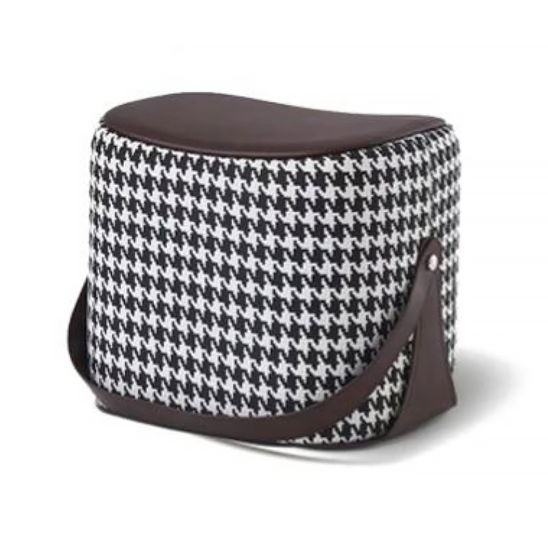 Пуф Langtry Pouf Black & White Коричневый Черно-белый Пуф Langtry Pouf Black & White Коричневый Черно-белый в Рязани | Loft Concept