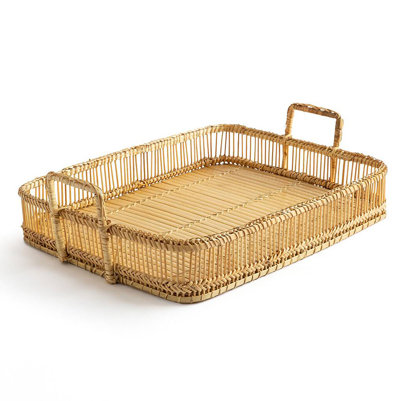 Поднос Wicker Bamboo Rattan Бежевый Поднос Wicker Bamboo Rattan Бежевый в Рязани | Loft Concept