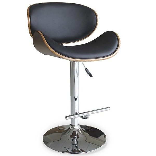 Барный стул Lounge Bar Stool черный Черный Хром Барный стул Lounge Bar Stool черный Черный Хром в Рязани | Loft Concept