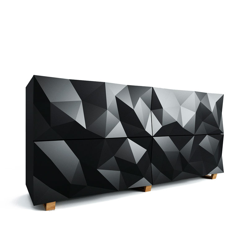Комод с большими угловыми фигурами, две секции, 2 полки Geometric Greece Комод с большими угловыми фигурами, две секции, 2 полки Geometric Greece в Рязани | Loft Concept