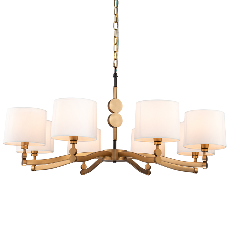 Люстра Mogir Chandelier Латунь Белый Люстра Mogir Chandelier Латунь Белый в Рязани | Loft Concept
