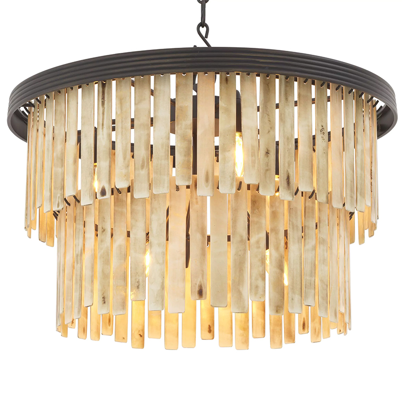 Люстра Eichholtz Chandelier Arizona S Темная бронза Бежевый Люстра Eichholtz Chandelier Arizona S Темная бронза Бежевый в Рязани | Loft Concept