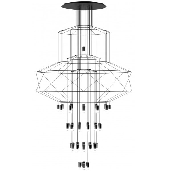Люстра Wireflow Chandelier 0374 Suspension lamp Черный Люстра Wireflow Chandelier 0374 Suspension lamp Черный в Рязани | Loft Concept