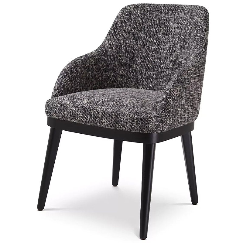 Стул Eichholtz Dining Chair Costa Cambon Black Серый Черный Стул Eichholtz Dining Chair Costa Cambon Black Серый Черный в Рязани | Loft Concept