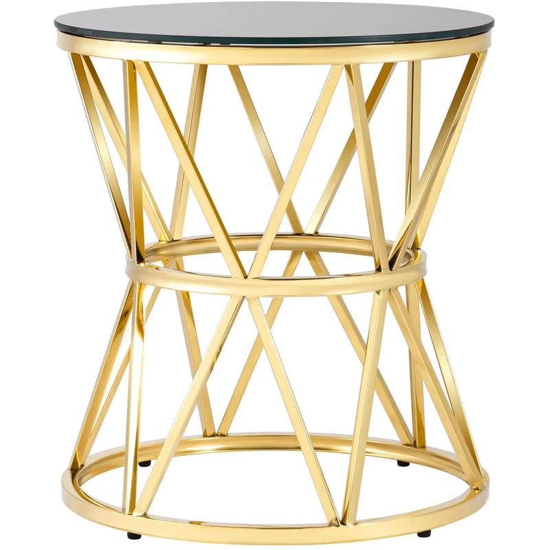 Стол приставной Beranger Collection Gold Глянцевое золото Черный Стол приставной Beranger Collection Gold Глянцевое золото Черный в Рязани | Loft Concept