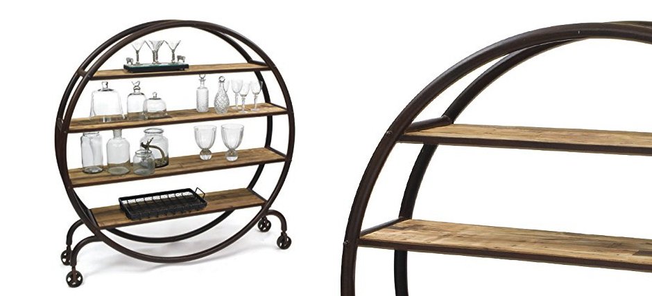 Стеллаж Industrial Metal Round Bookshelf Стеллаж Industrial Metal Round Bookshelf - Loft-Concept в Рязани
