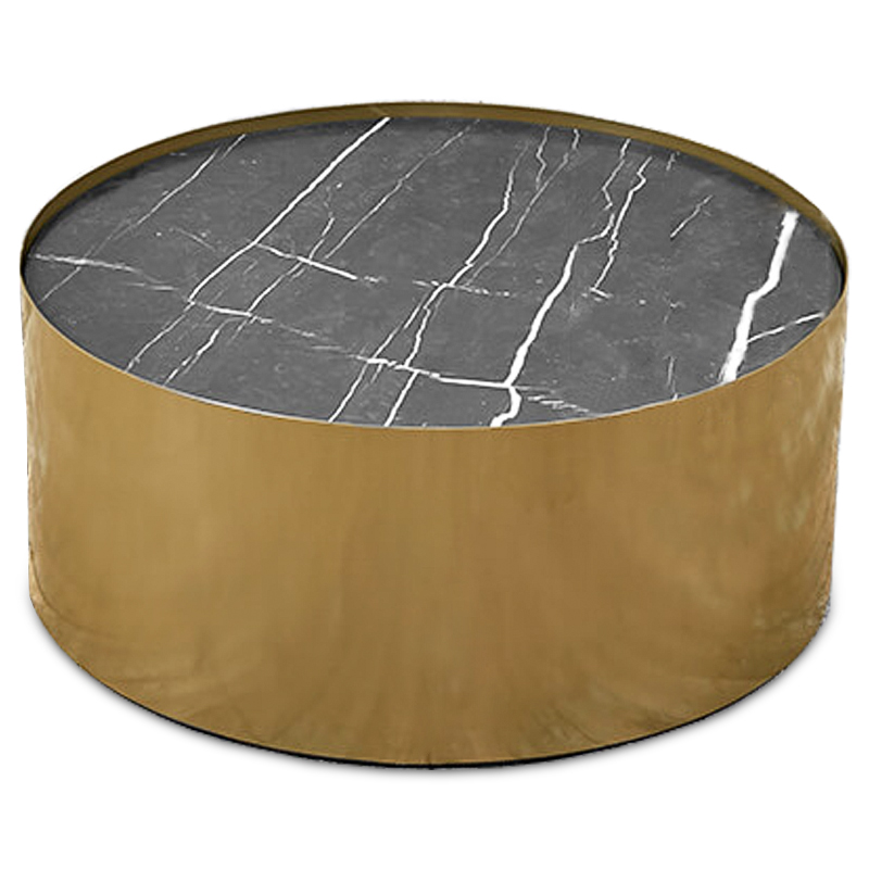 Кофейный стол Cappello Coffee Table Латунь Черный Мрамор Nero Кофейный стол Cappello Coffee Table Латунь Черный Мрамор Nero в Рязани | Loft Concept