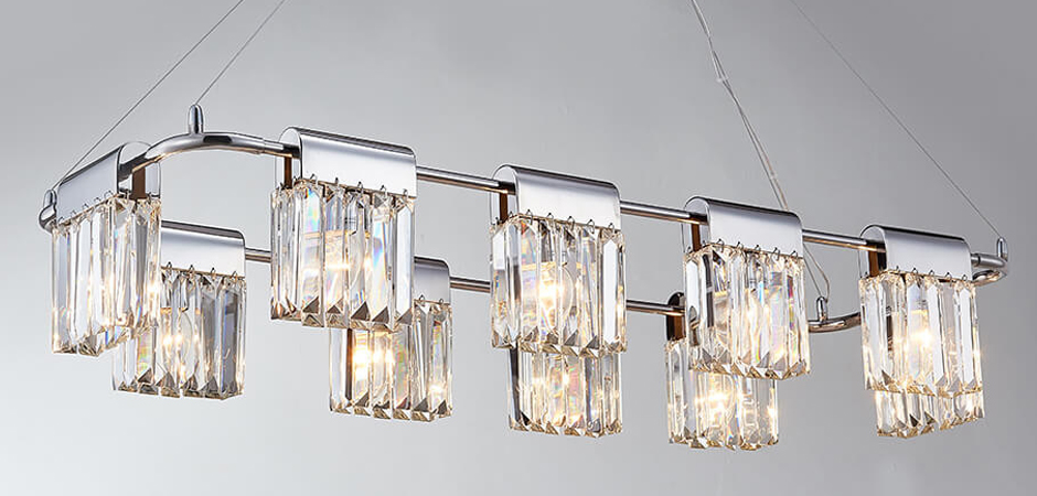 Люстра Crystal Pendants chrome 10 Люстра Crystal Pendants chrome 10 - Loft-Concept в Рязани
