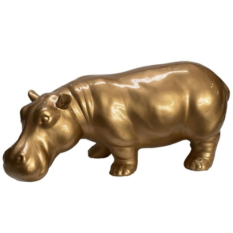 Статуэтка Abhika Hippo Bisc. Gold Золотой Статуэтка Abhika Hippo Bisc. Gold Золотой в Рязани | Loft Concept