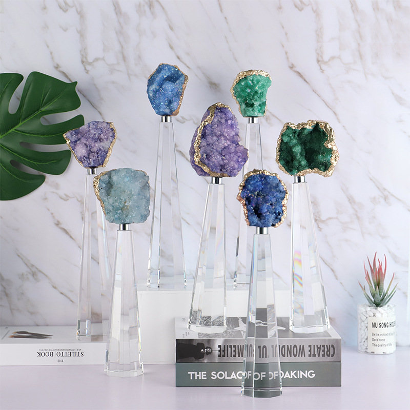 Статуэтка Druse Statuette Прозрачный Violet Dusk ( фиолетовый сумрак ) Синий Голубой пастельный Статуэтка Druse Statuette Прозрачный Violet Dusk ( фиолетовый сумрак ) Синий Голубой пастельный в Рязани | Loft Concept