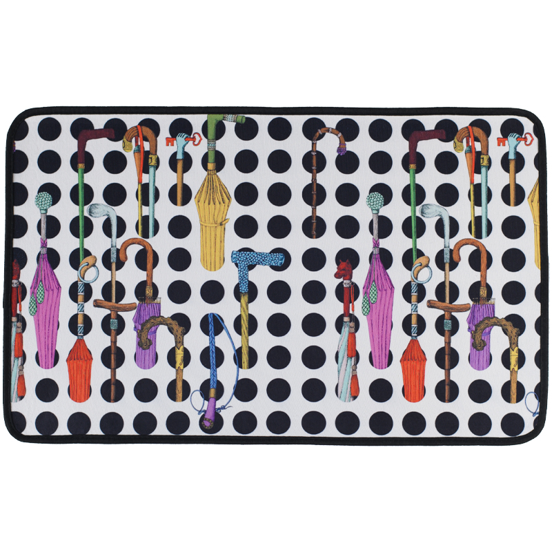 Ковер Umbrellas And Canes Fornasetti Rug Мульти Черно-белый Ковер Umbrellas And Canes Fornasetti Rug Мульти Черно-белый в Рязани | Loft Concept