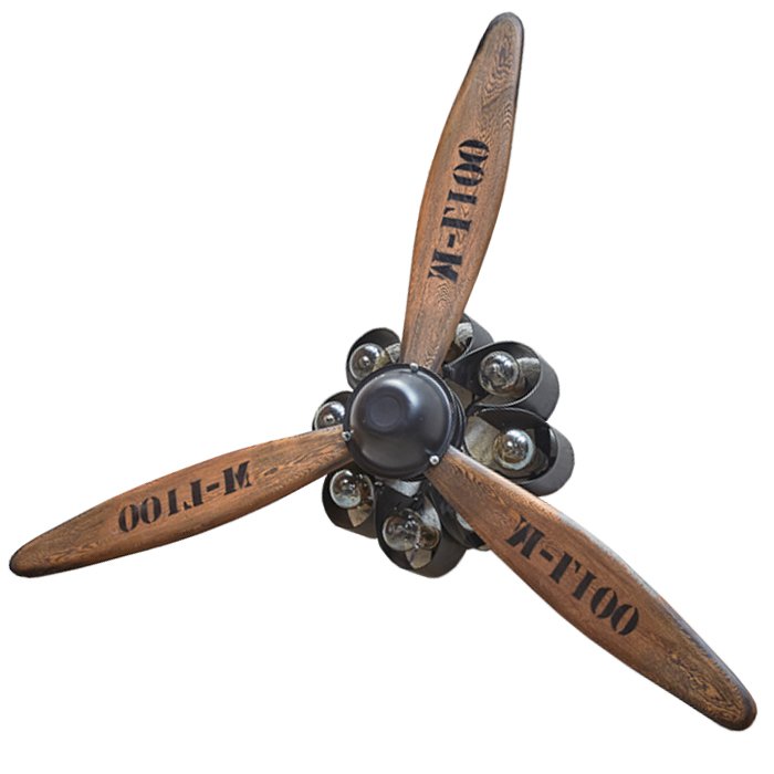 Бра пропеллер Wood Propeller Wall Lamp Графит Дуб темный Бра пропеллер Wood Propeller Wall Lamp Графит Дуб темный в Рязани | Loft Concept