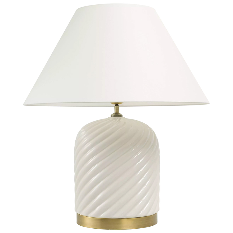 Настольная лампа Eichholtz Table Lamp Savona Кремовый Латунь в Рязани | Loft Concept 