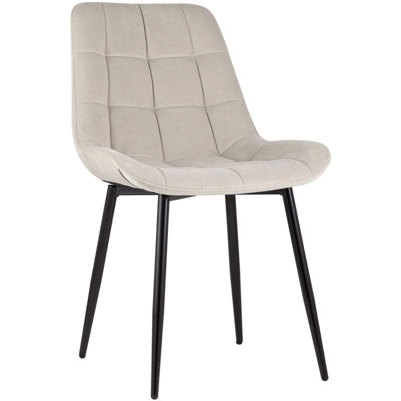 Стул NANCY Chair Молочный Цвет Черные Ножки Молочный Черный Стул NANCY Chair Молочный Цвет Черные Ножки Молочный Черный в Рязани | Loft Concept