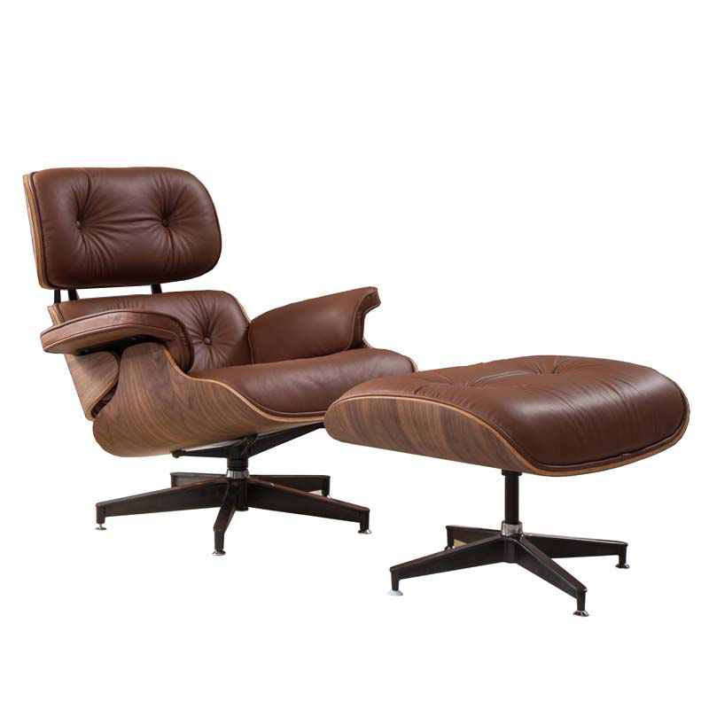 Кресло Eames Lounge Chair & Ottoman light brown Коричневый Кресло Eames Lounge Chair & Ottoman light brown Коричневый в Рязани | Loft Concept