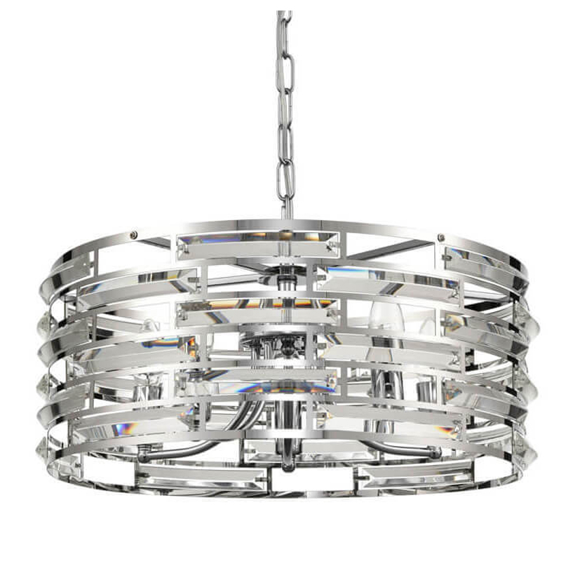 Люстра Chandelier Glass Inserts Хром Люстра Chandelier Glass Inserts Хром в Рязани | Loft Concept