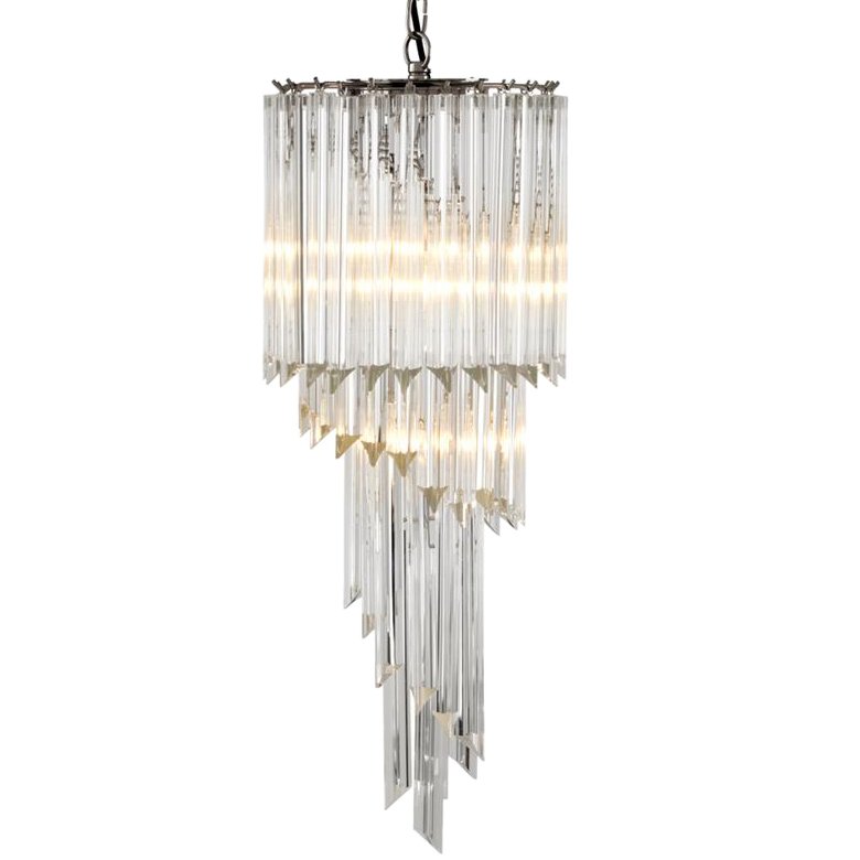 Люстра Chandelier Marino Никель Прозрачный (Transparent) Люстра Chandelier Marino Никель Прозрачный (Transparent) в Рязани | Loft Concept