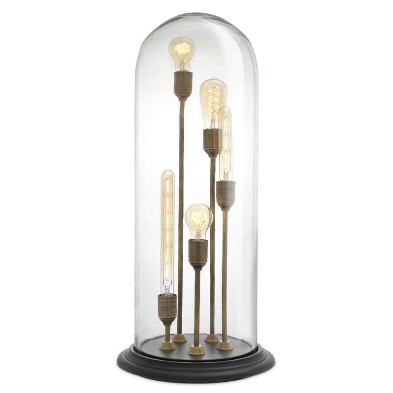 Настольная лампа Eichholtz Table Lamp Opus Черный Винтажная латунь Прозрачный Настольная лампа Eichholtz Table Lamp Opus Черный Винтажная латунь Прозрачный в Рязани | Loft Concept