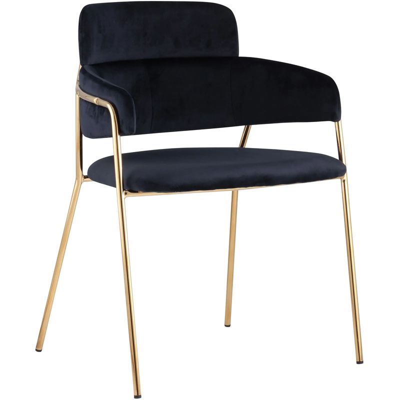 Polina chair Тёмно-синий Велюр Темно-синий Золотой Polina chair Тёмно-синий Велюр Темно-синий Золотой в Рязани | Loft Concept