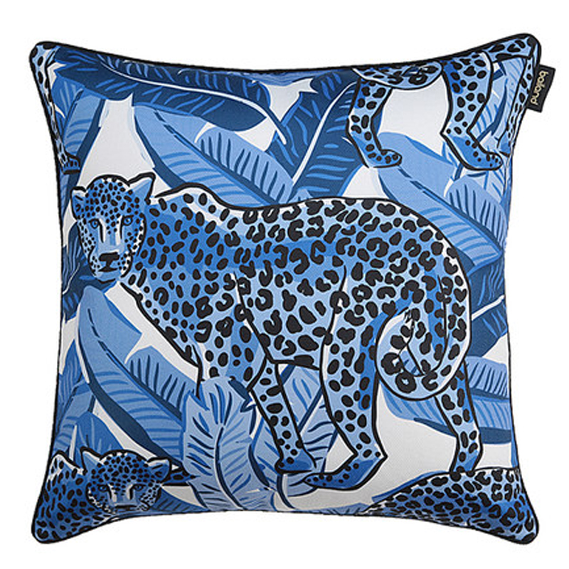 Подушка Pillow Indigo leopard Синий Белый Подушка Pillow Indigo leopard Синий Белый в Рязани | Loft Concept