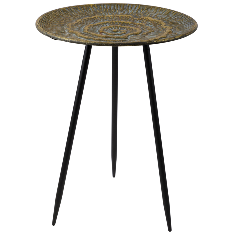 Приставной стол Spiral Side Table Винтажная латунь Черный Приставной стол Spiral Side Table Винтажная латунь Черный в Рязани | Loft Concept