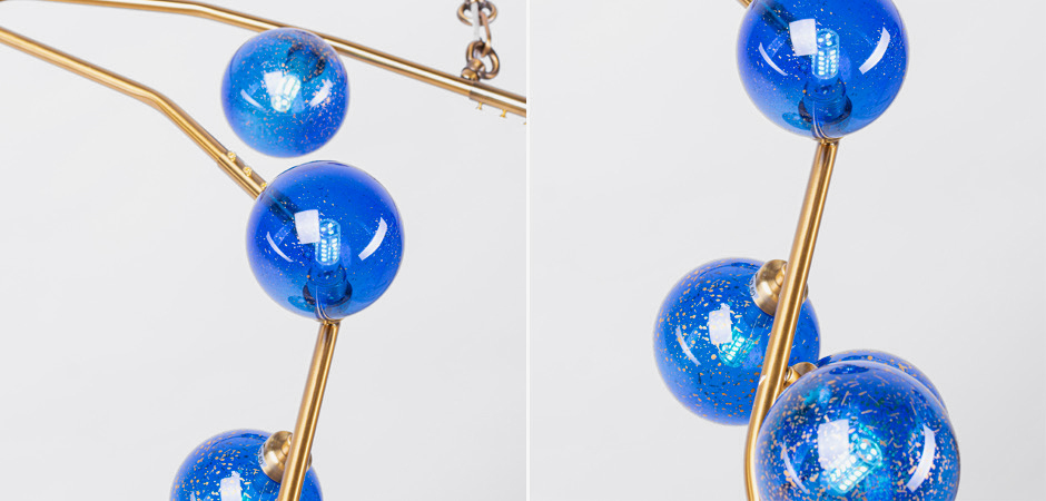 Люстра 8-GLOBE CHERRYBOMB CHANDELIER blue Люстра 8-GLOBE CHERRYBOMB CHANDELIER blue - Loft-Concept в Рязани