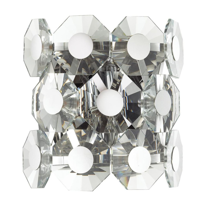 Бра Crystal Octagons Chrome Хром Прозрачное Стекло Бра Crystal Octagons Chrome Хром Прозрачное Стекло в Рязани | Loft Concept