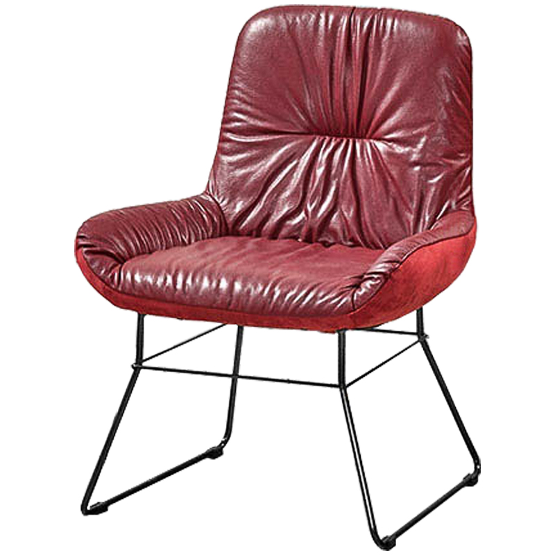 Кресло Arnaldo Half-chairs Красный Золотой Кресло Arnaldo Half-chairs Красный Золотой в Рязани | Loft Concept