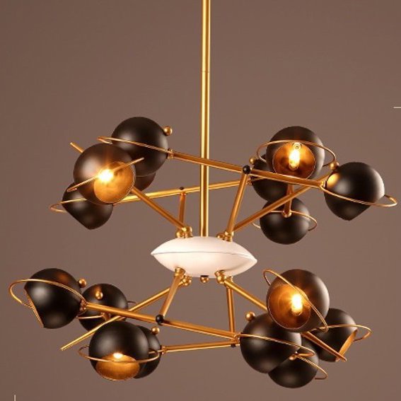 Люстра Oscar Torlasco pending lamp 60S Черный Люстра Oscar Torlasco pending lamp 60S Черный в Рязани | Loft Concept