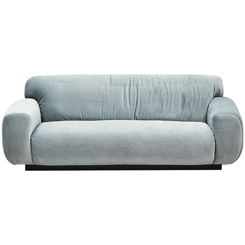 Диван Inesia Sofa Голубой пастельный Черный Диван Inesia Sofa Голубой пастельный Черный в Рязани | Loft Concept