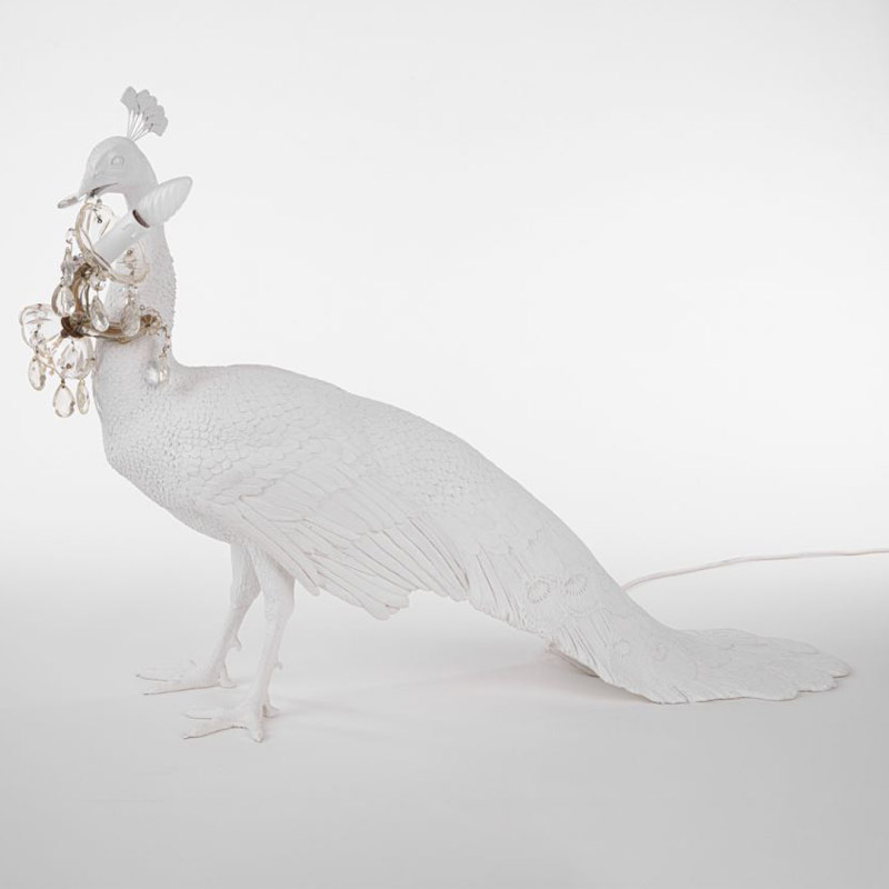 Настольная лампа Seletti Peacock Led Lamp Белый в Рязани | Loft Concept 