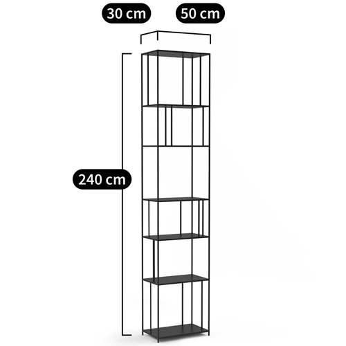 Высокий стеллаж из металла Menzie High Metal Rack Black Высокий стеллаж из металла Menzie High Metal Rack Black в Рязани