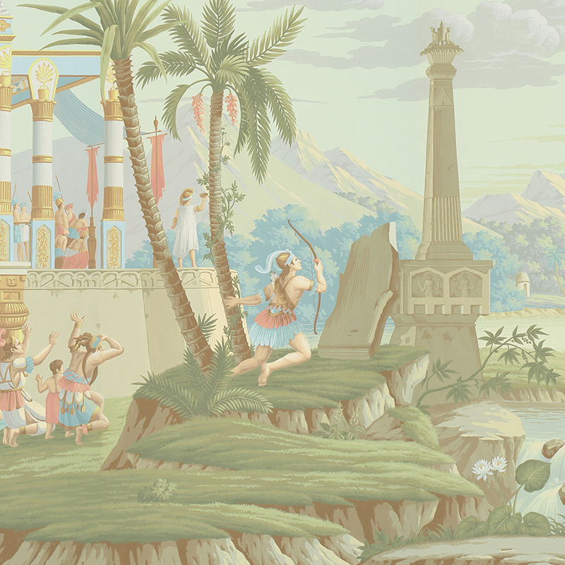 Обои ручная роспись The Incas Pastel on scenic paper Обои ручная роспись The Incas Pastel on scenic paper в Рязани | Loft Concept