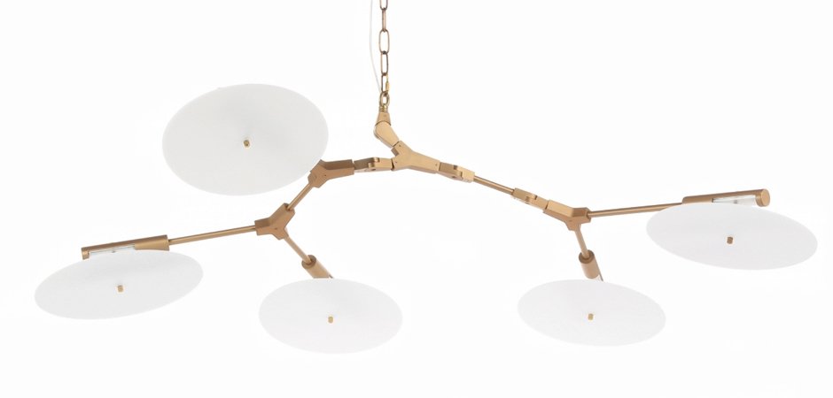 Люстра White Disc 5 ламп Люстра White Disc 5 ламп - Loft-Concept в Рязани