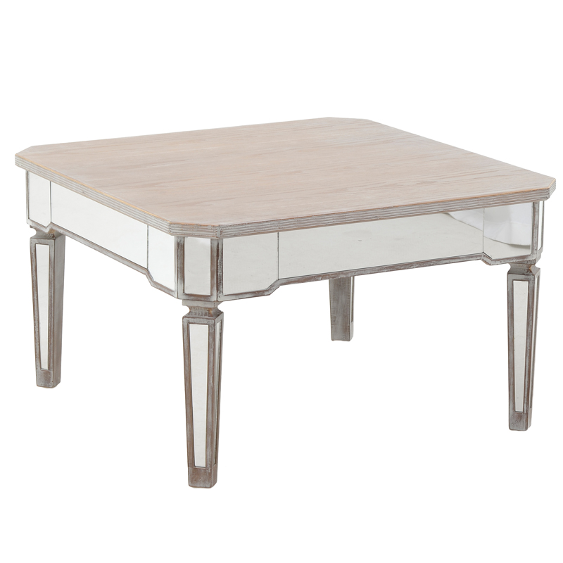 Кофейный стол Amlet Mirrored Table Бежево-серый Зеркало Кофейный стол Amlet Mirrored Table Бежево-серый Зеркало в Рязани | Loft Concept