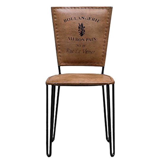 Стул Leather chair vintage No 19 Коричневый Черный Стул Leather chair vintage No 19 Коричневый Черный в Рязани | Loft Concept