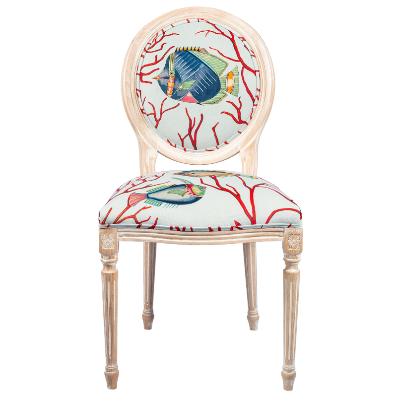 Мягкий стул Seabed Print 9 Мульти Бежевый в Рязани | Loft Concept 