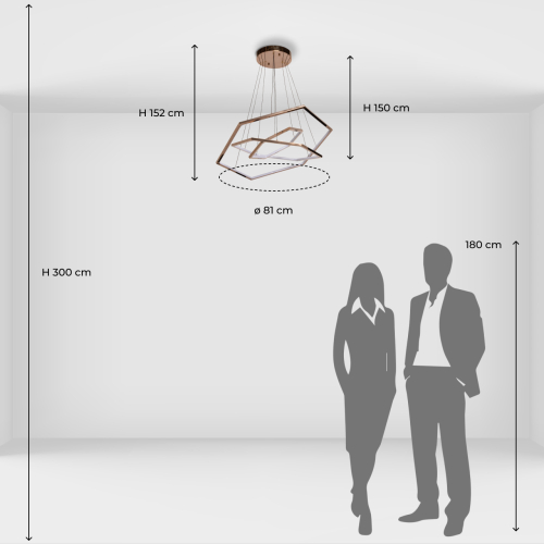Люстра с 3-мя подвесами в виде шестиугольников Hexagon Horizontal в Рязани