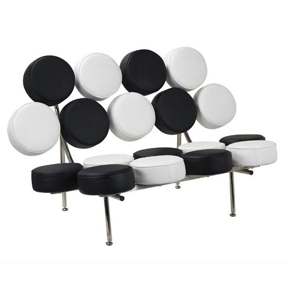 Диван Nelson Marshmallow Sofa Черный Мульти Белый Красный Черно-белый Зеленый в Рязани | Loft Concept 