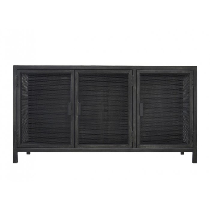 Буфет с 3-мя дверцами из металлической сетки Industrial Loft Dark Metal 3 Door Beto Cabinet Черный Буфет с 3-мя дверцами из металлической сетки Industrial Loft Dark Metal 3 Door Beto Cabinet Черный в Рязани | Loft Concept