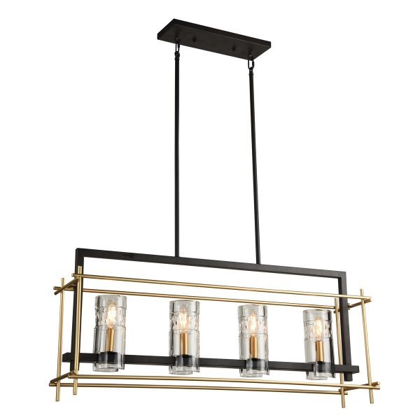 Подвесной светильник Brass Glass Pendant 4 Черный Латунь Подвесной светильник Brass Glass Pendant 4 Черный Латунь в Рязани | Loft Concept