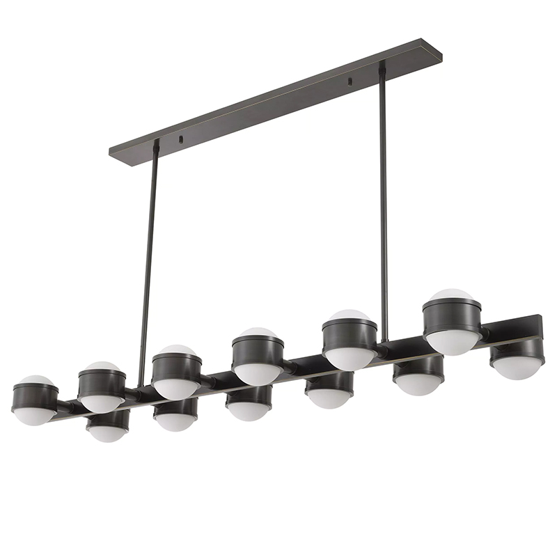Люстра Eichholtz Chandelier Aldo Черный Темная бронза Белый Люстра Eichholtz Chandelier Aldo Черный Темная бронза Белый в Рязани | Loft Concept